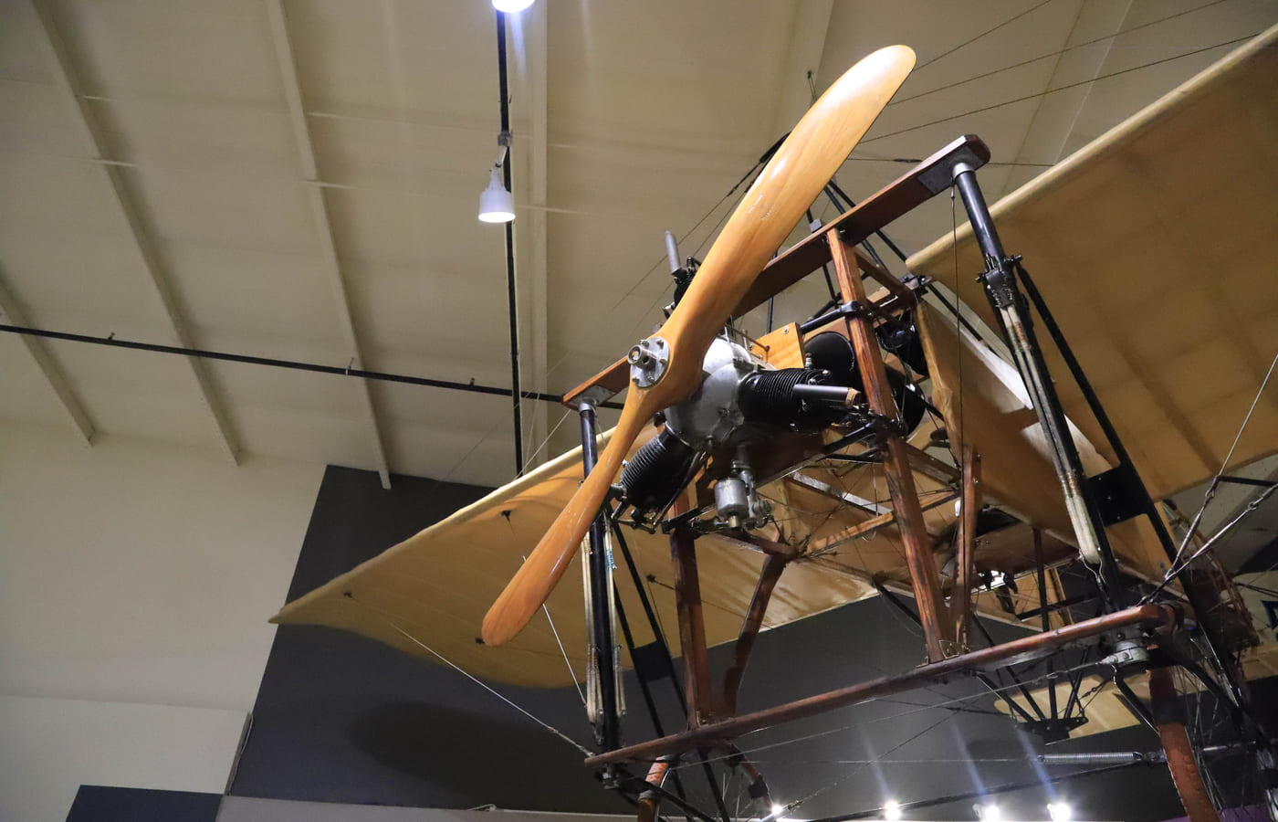 A vintage biplane at the Owls Head Transportation Museum